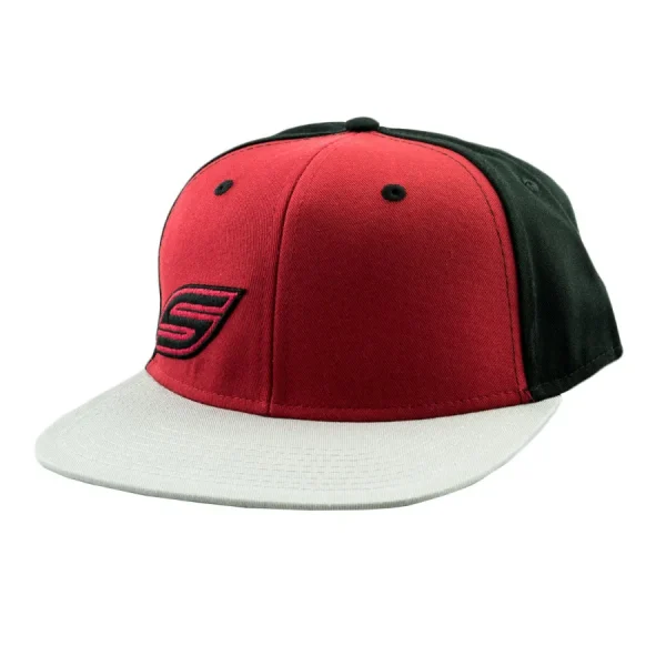 Scarlet Red & Black Snapback - Gray Bill | Social Paintball Headwear scarlet red black snapback gra 0 1753354069 - EASTCOASTPAINTTBALL